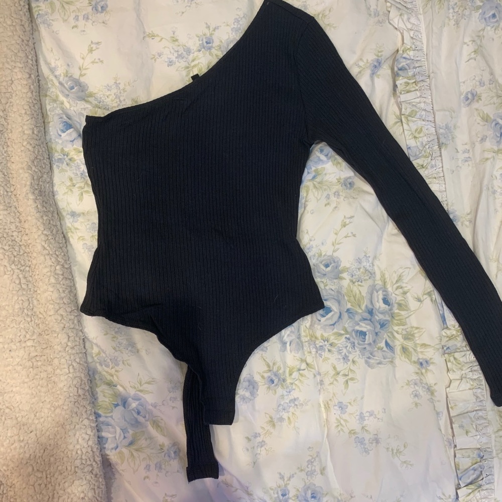 Black One Sleeve Bodysuit